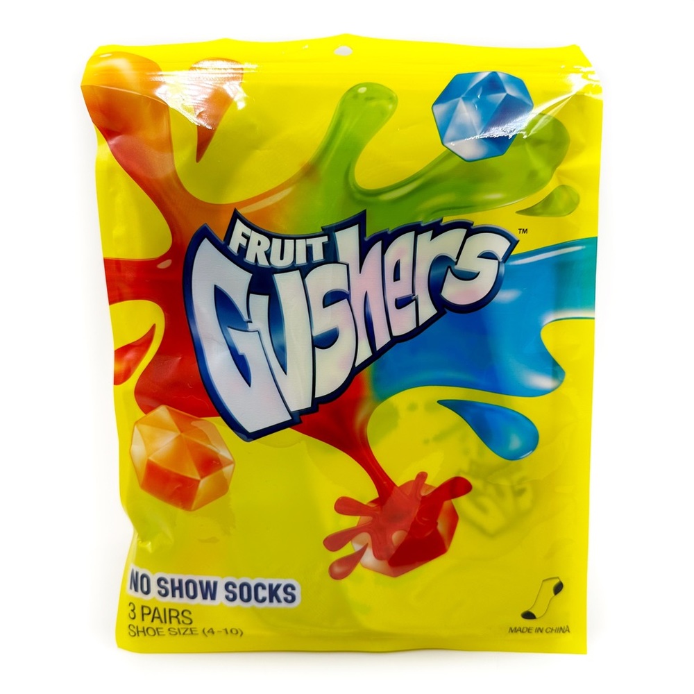 Fruit Gushers No Show Socks 3 Pairs Womens Novelty Gift - Picture 1 of 8
